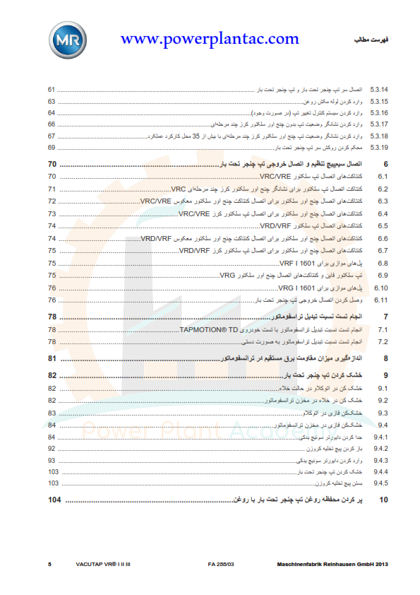 دستورالعمل تپ چنجر تحت بار VR