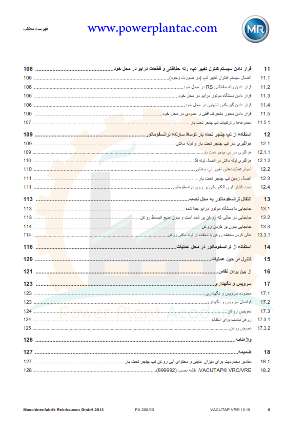 دستورالعمل تپ چنجر تحت بار VR