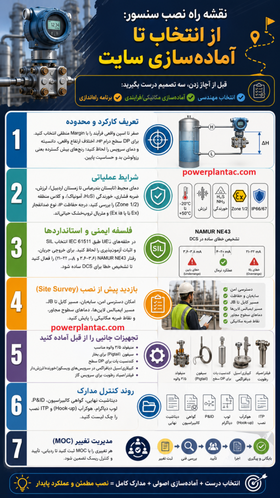 نقشه راه نصب سنسور